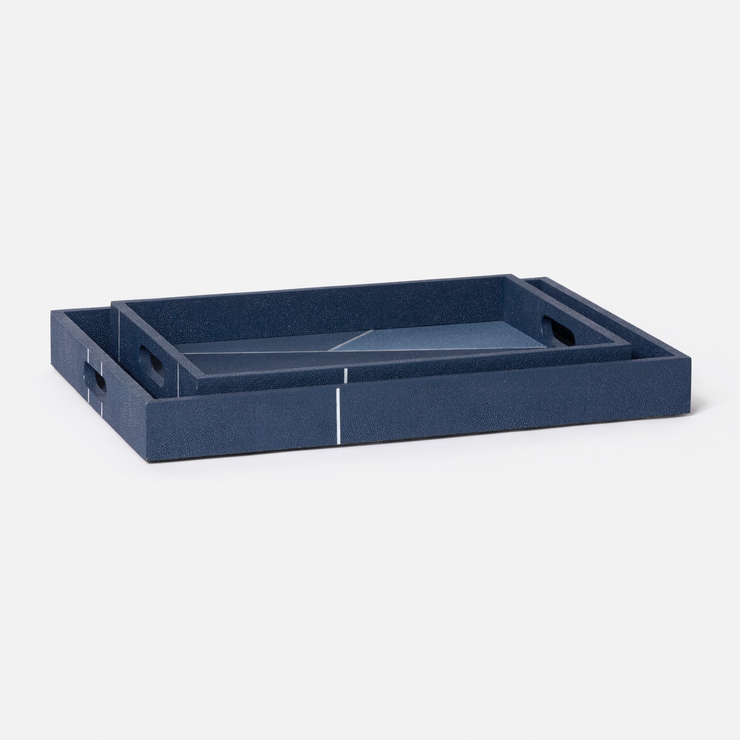 Breck Faux Shagreen Tray - Set of 2