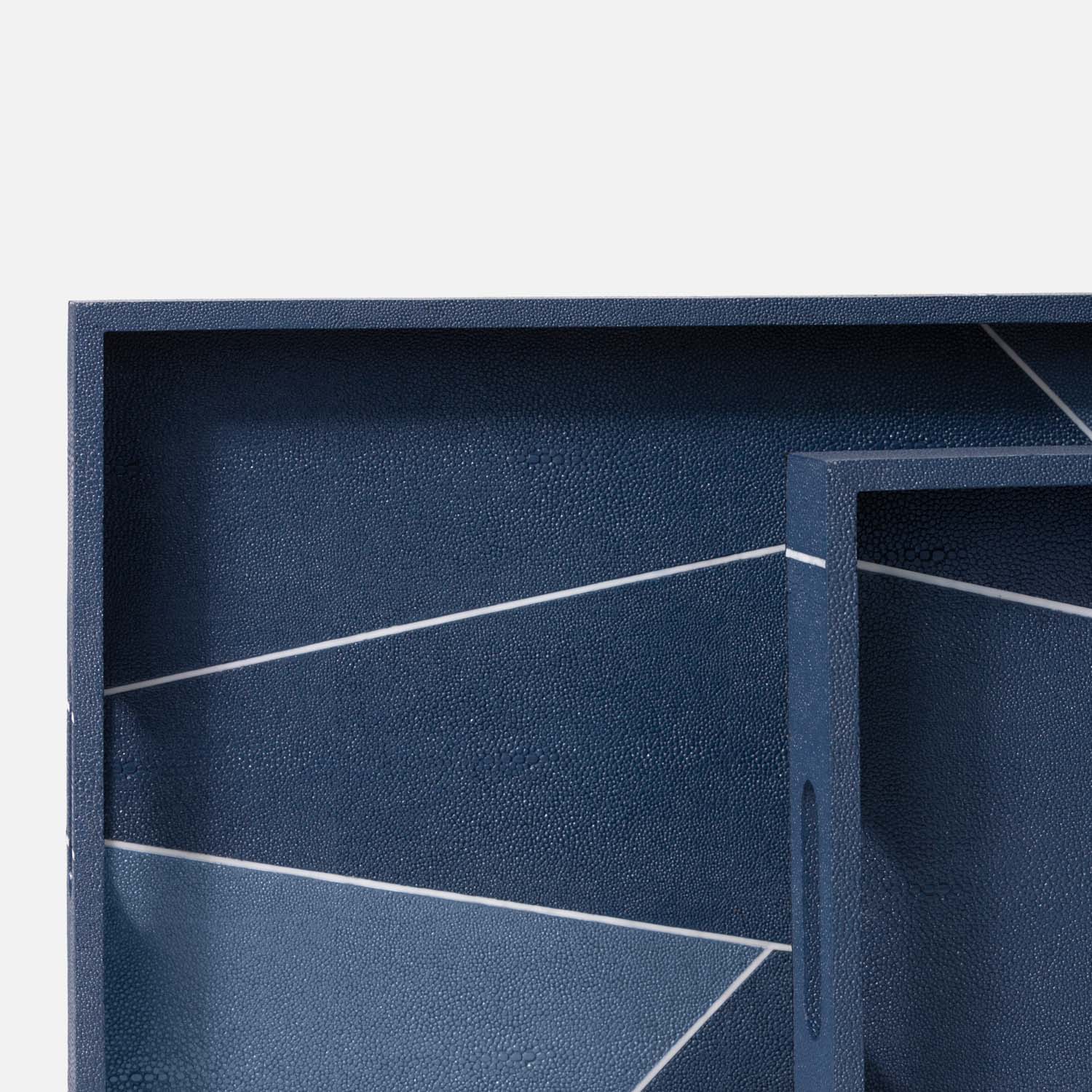 Breck Faux Shagreen Tray - Set of 2