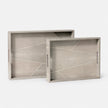 Breck Faux Shagreen Tray - Set of 2