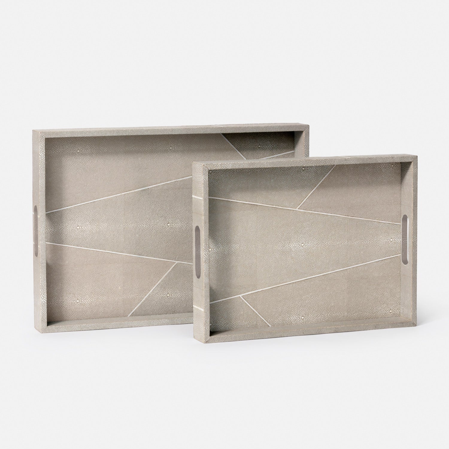 Breck Faux Shagreen Tray - Set of 2