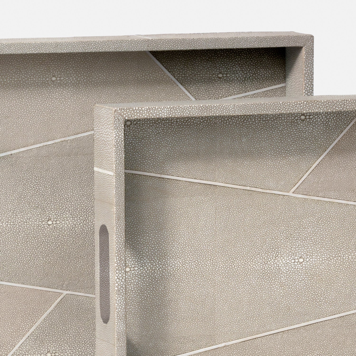 Breck Faux Shagreen Tray - Set of 2