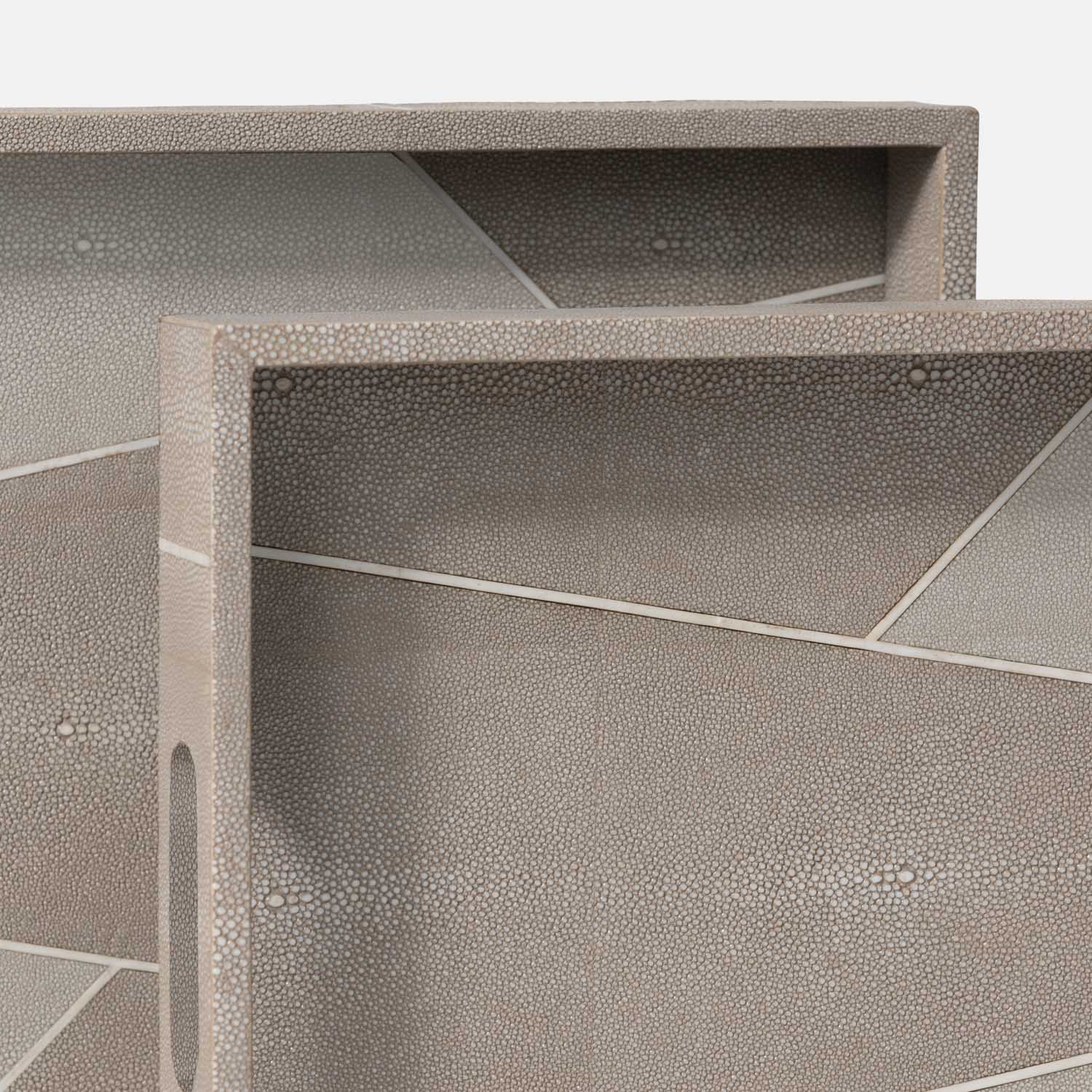 Breck Faux Shagreen Tray - Set of 2
