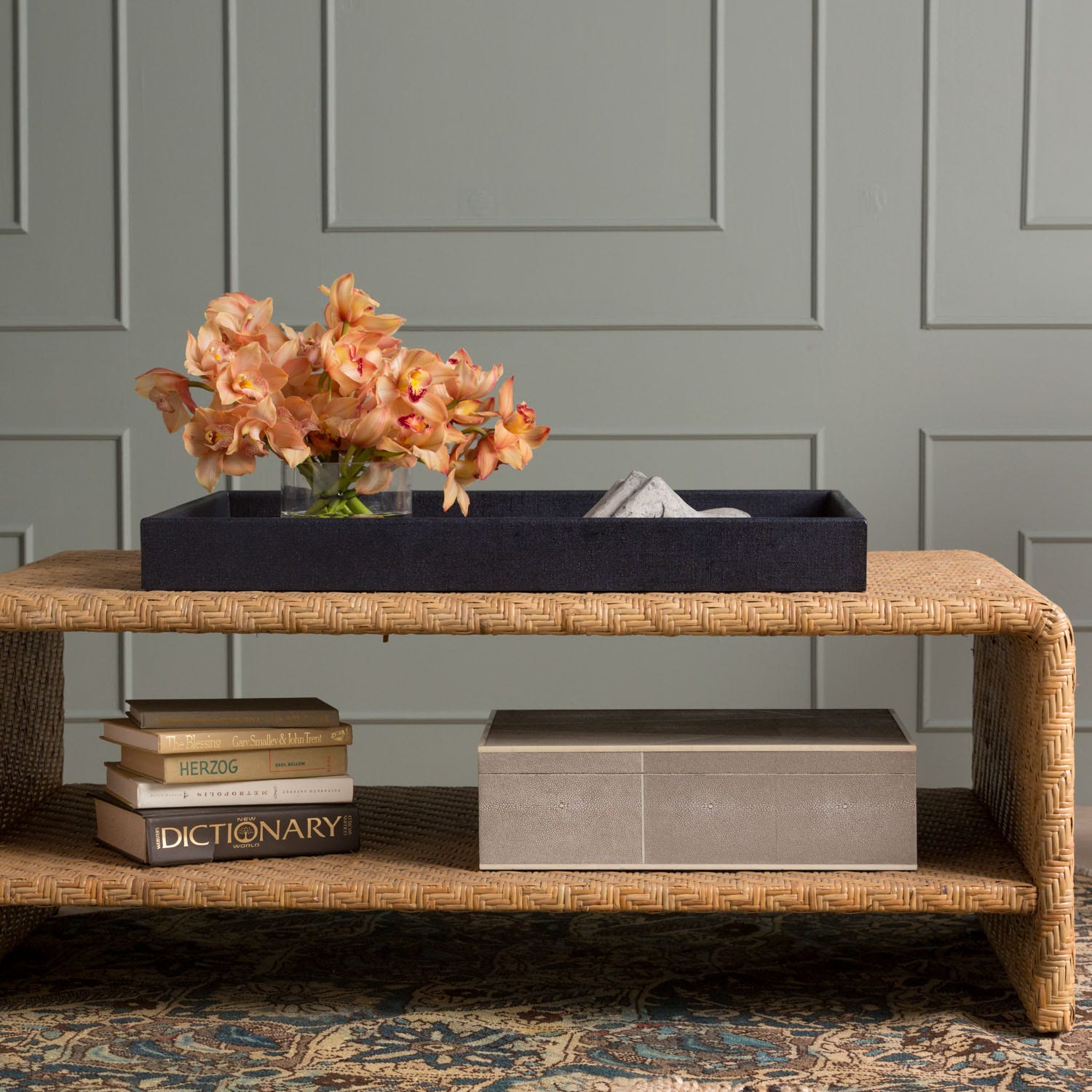 Breck XL Faux Shagreen Box