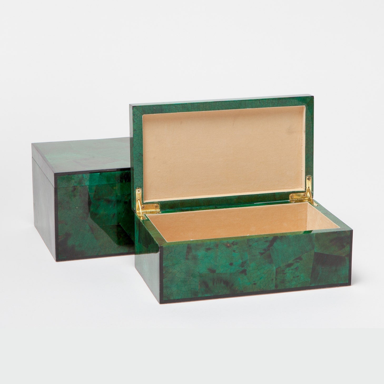 Brielle Emerald Tab Box - Set of 2