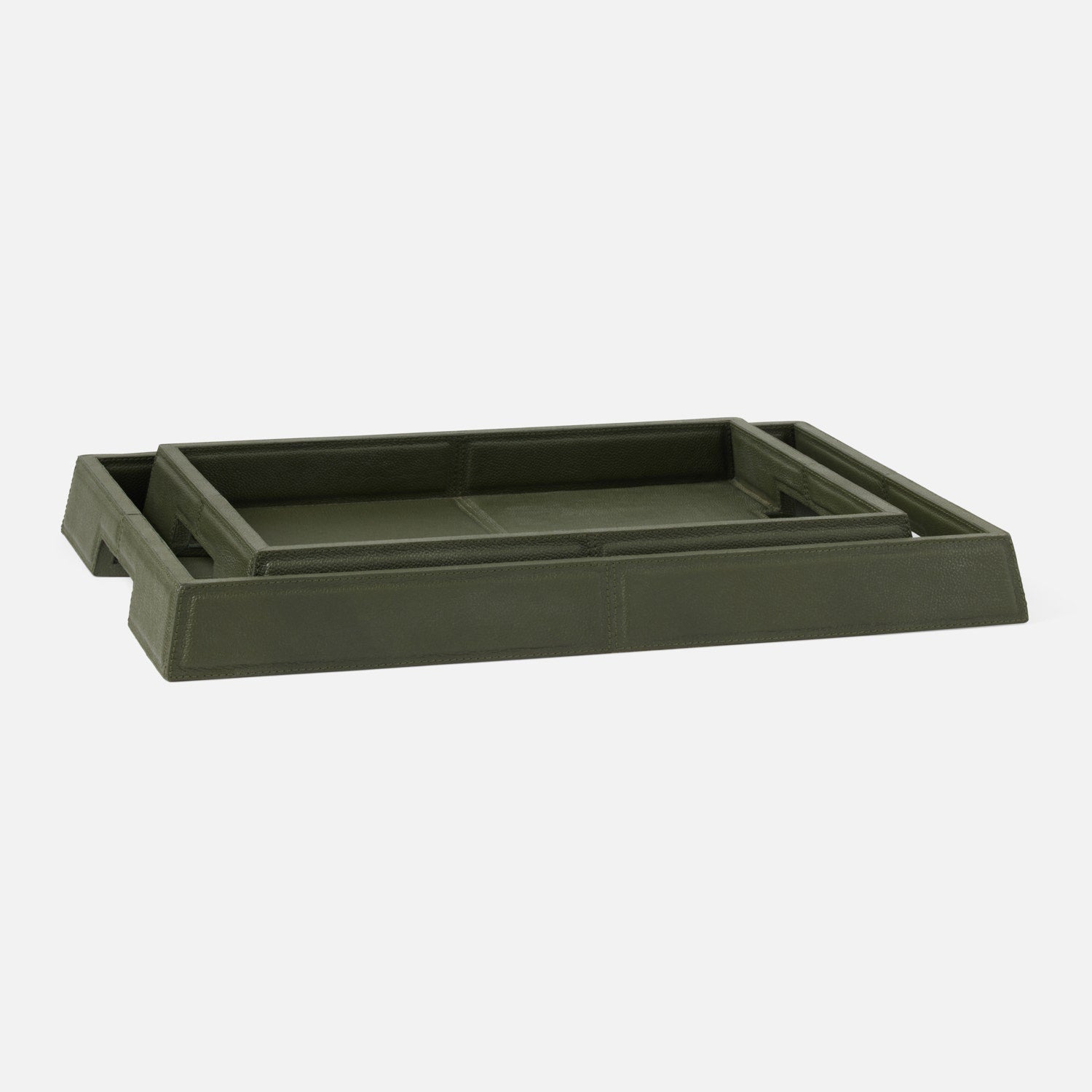 Bryant Leather Tray - Set of 2