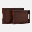 Bryant Leather Tray - Set of 2