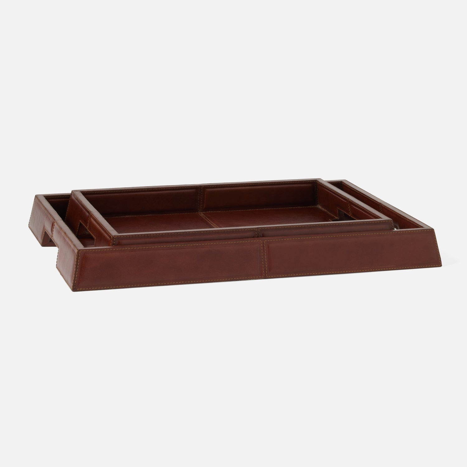 Bryant Leather Tray - Set of 2