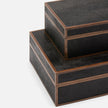 Cooper Faux Shagreen Box - Set of 2