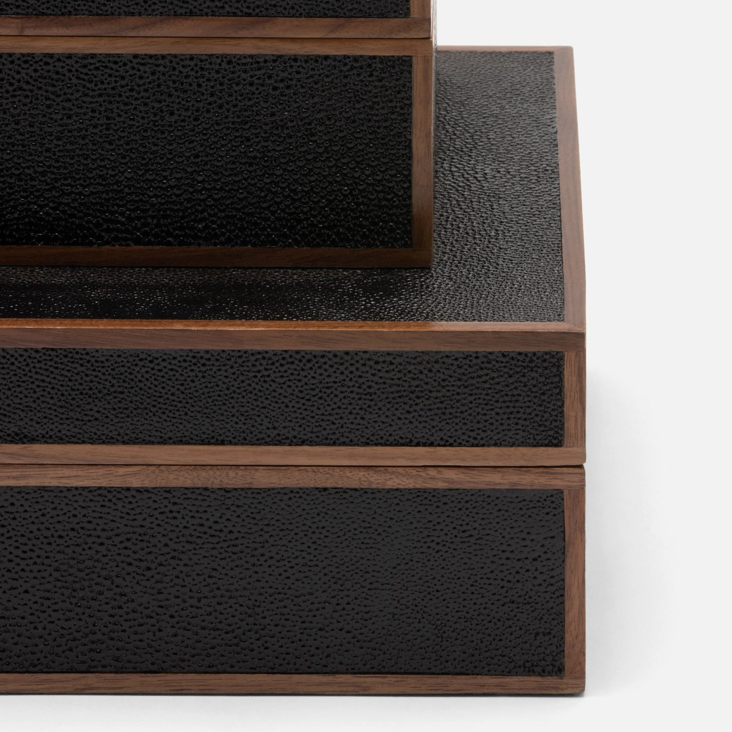 Cooper Faux Shagreen Box - Set of 2
