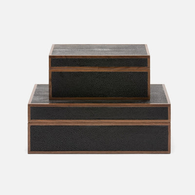Cooper Faux Shagreen Box - Set of 2