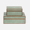 Cooper Faux Shagreen Box - Set of 2