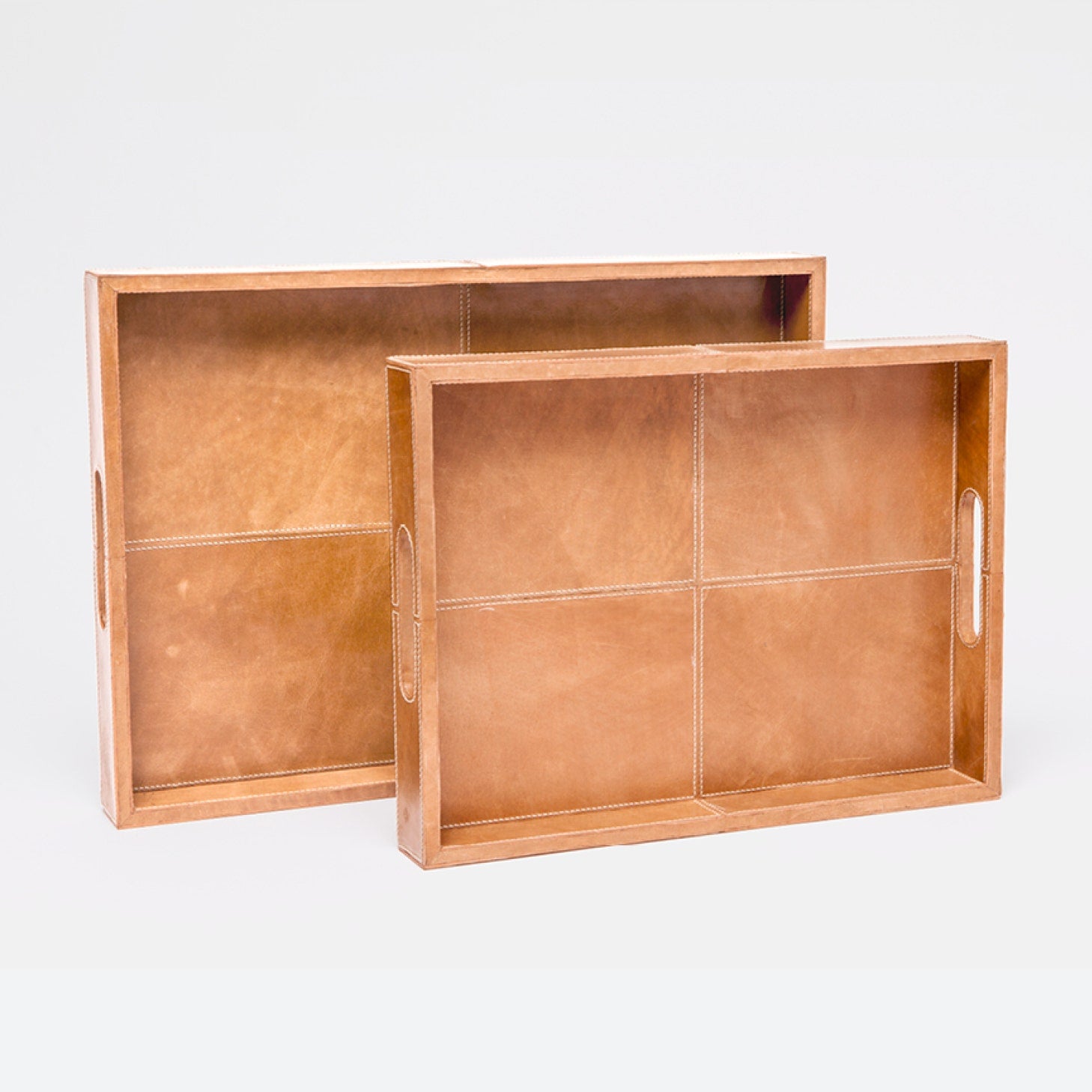 Dante Leather Tray - Set of 2