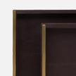 Delrae Leather Tray - Set of 2