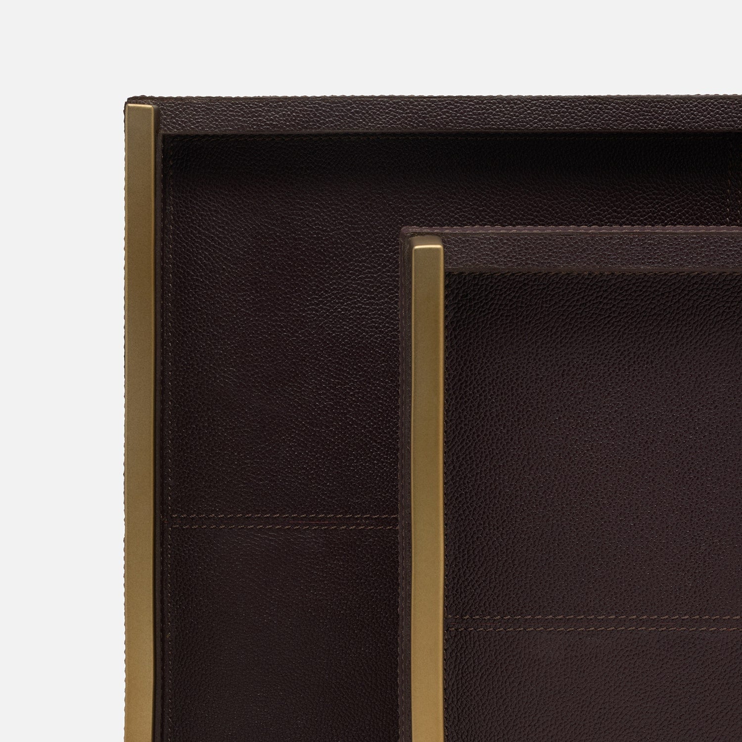 Delrae Leather Tray - Set of 2