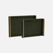 Delrae Leather Tray - Set of 2