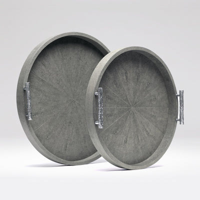 Doris Faux Shagreen Tray - Set of 2