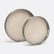 Faye Handwoven Buntal Fiber Tray - Set of 2