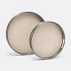 Faye Handwoven Buntal Fiber Tray - Set of 2