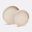 Faye Handwoven Buntal Fiber Tray - Set of 2
