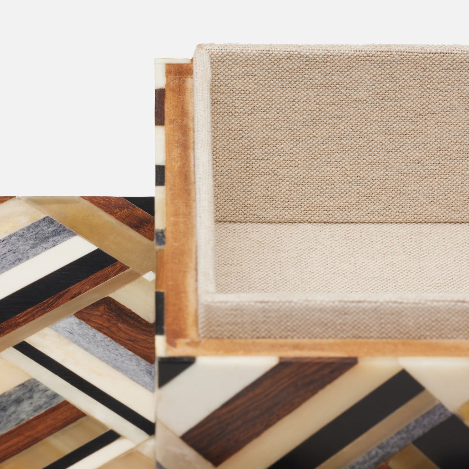 Hunter Wood and Horn Box - Set of 2
