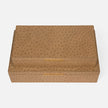 Imani Ostrich Embossed Leather Box - Set of 2