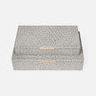 Imani Ostrich Embossed Leather Box - Set of 2