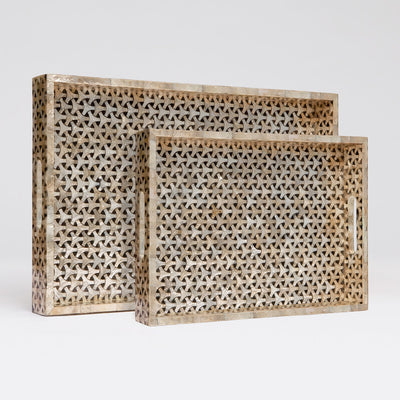 Killian Capiz Decorative Tray - Set of 2