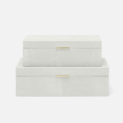 Kiraz Faux Shagreen Box - Set of 2