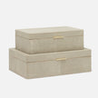 Kiraz Faux Shagreen Box - Set of 2