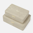 Kiraz Faux Shagreen Box - Set of 2