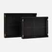 Lenora Leather Tray - Set of 2