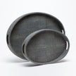 Logan Faux Shagreen Tray - Set of 2