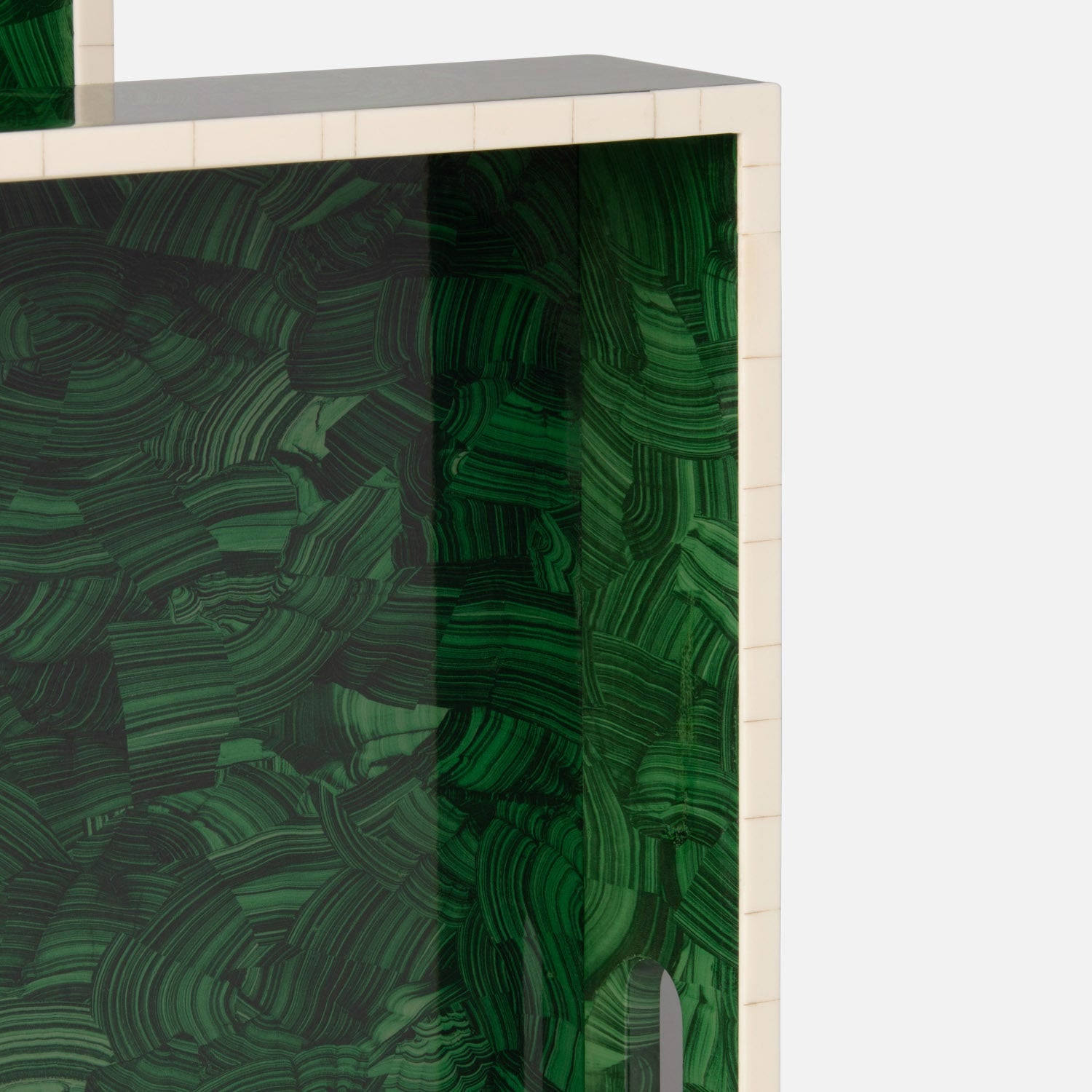 Nikolai Faux Malachite Tray - Set of 2