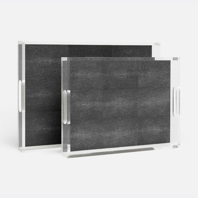 Savra Faux Shagreen Tray - Set of 2