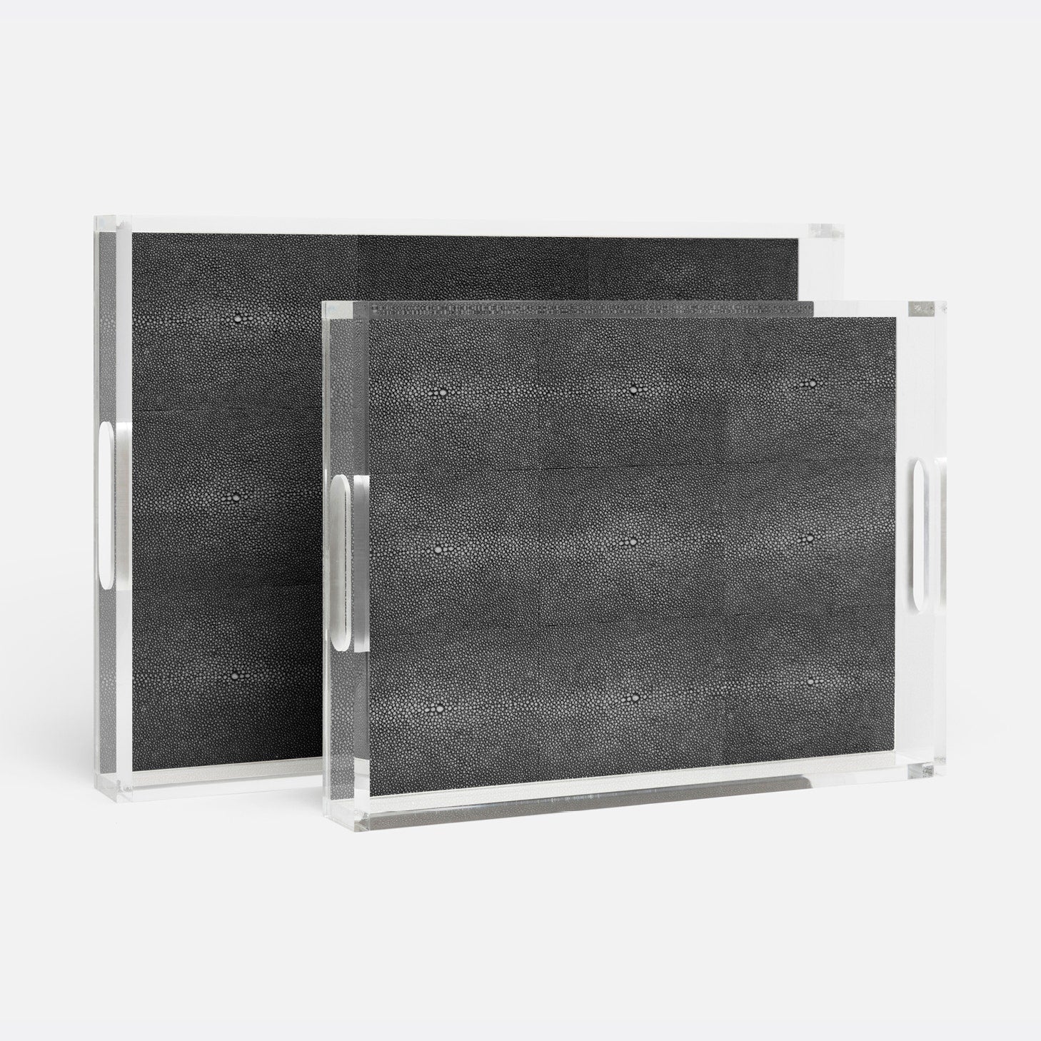 Savra Faux Shagreen Tray - Set of 2