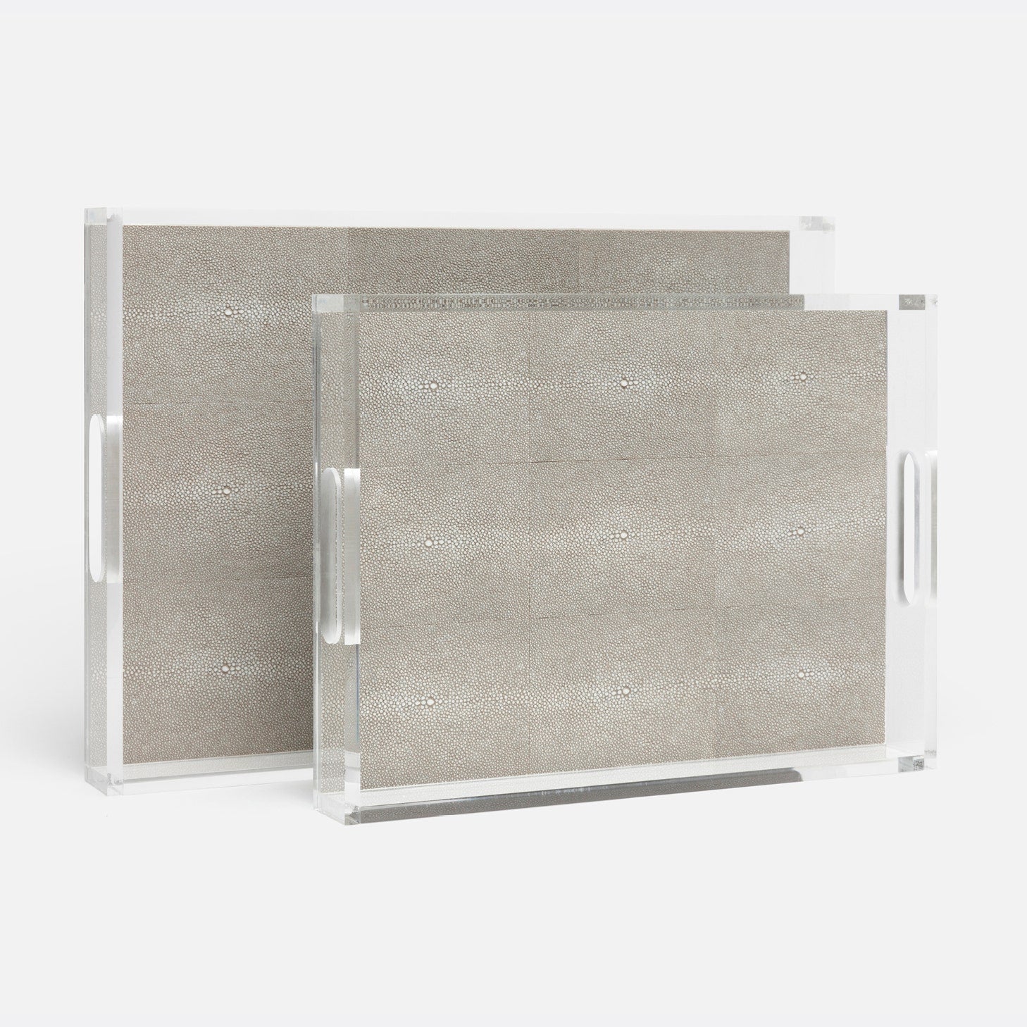 Savra Faux Shagreen Tray - Set of 2