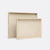 Sutton Faux Raffia Tray - Set of 2
