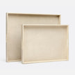 Sutton Faux Raffia Tray - Set of 2