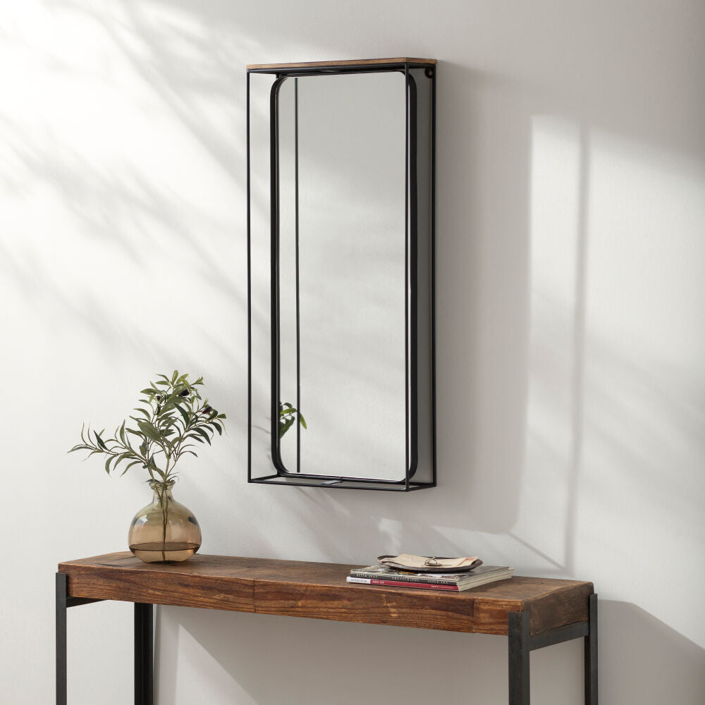 Surya Obsidian Accent Mirror