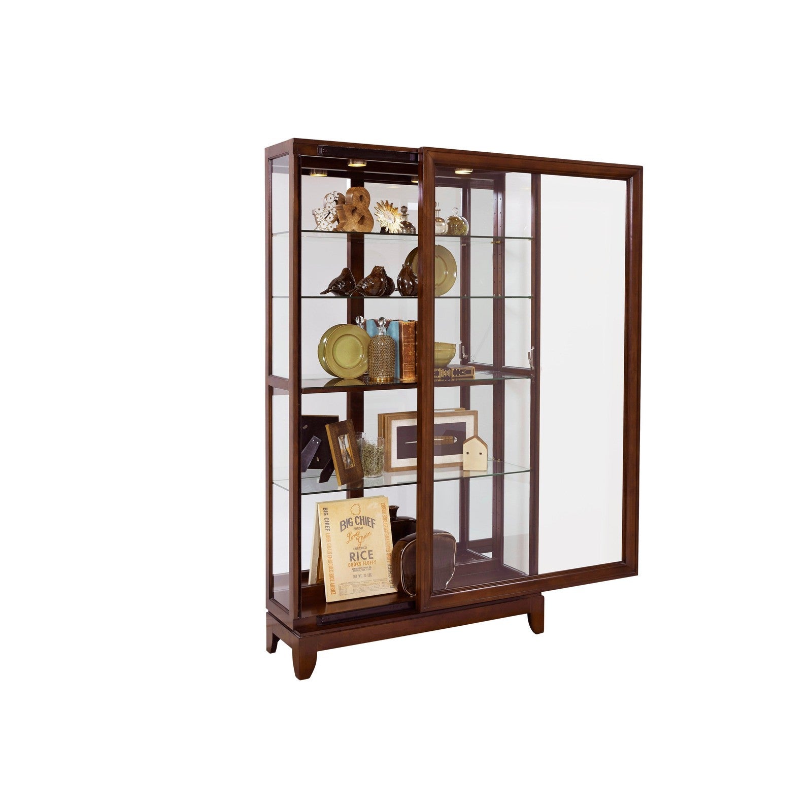 Pulaski Furniture PFC Curios Sliding Door 5 Shelf Curio Cabinet