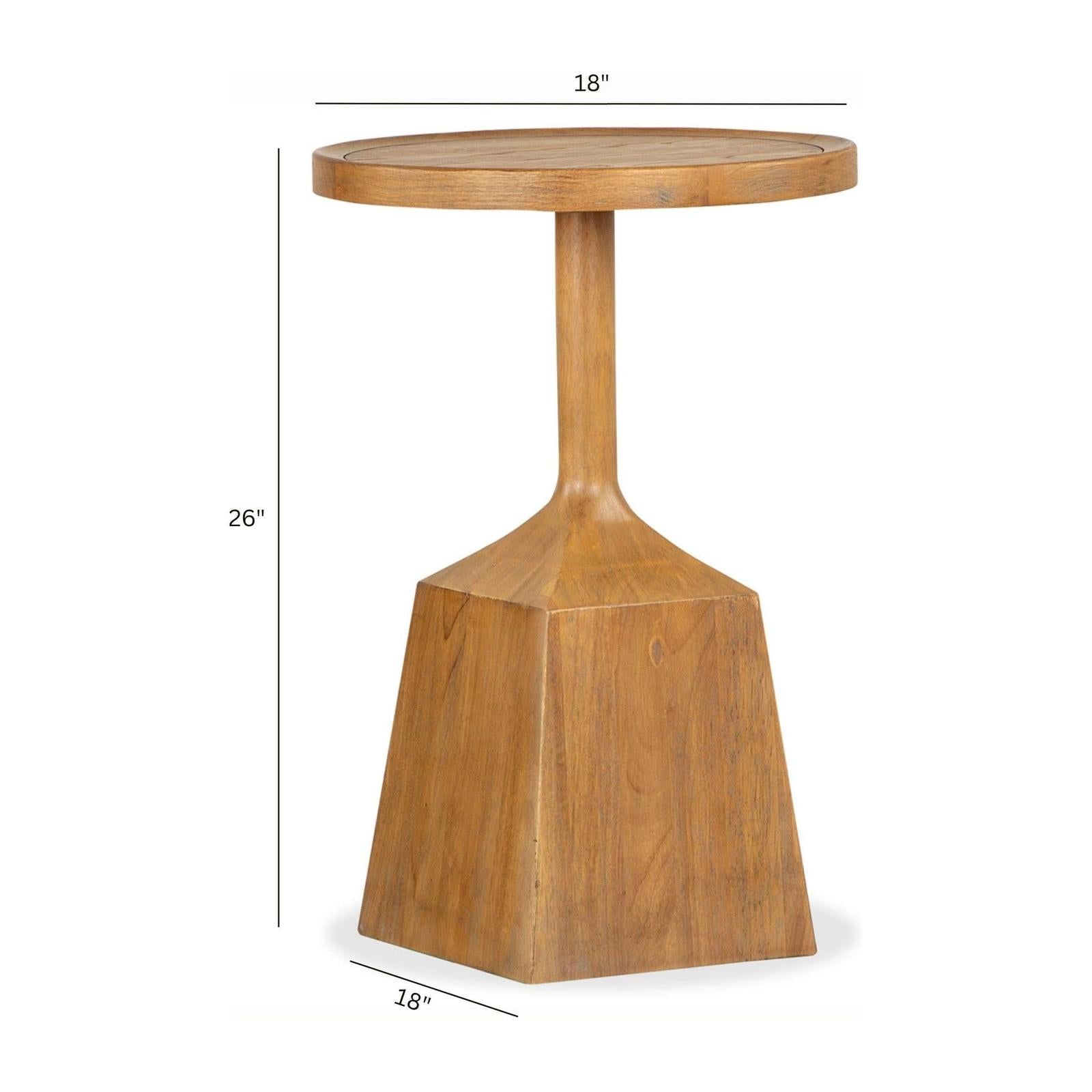 Magnussen Home Lindon Round Pedestal Accent End Table