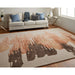 Feizy Anya 8883F Transitional Abstract Rug in Red/Brown/Orange
