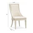 Magnussen Home Newport Alabaster Upholstered Arm Chair Set of 2