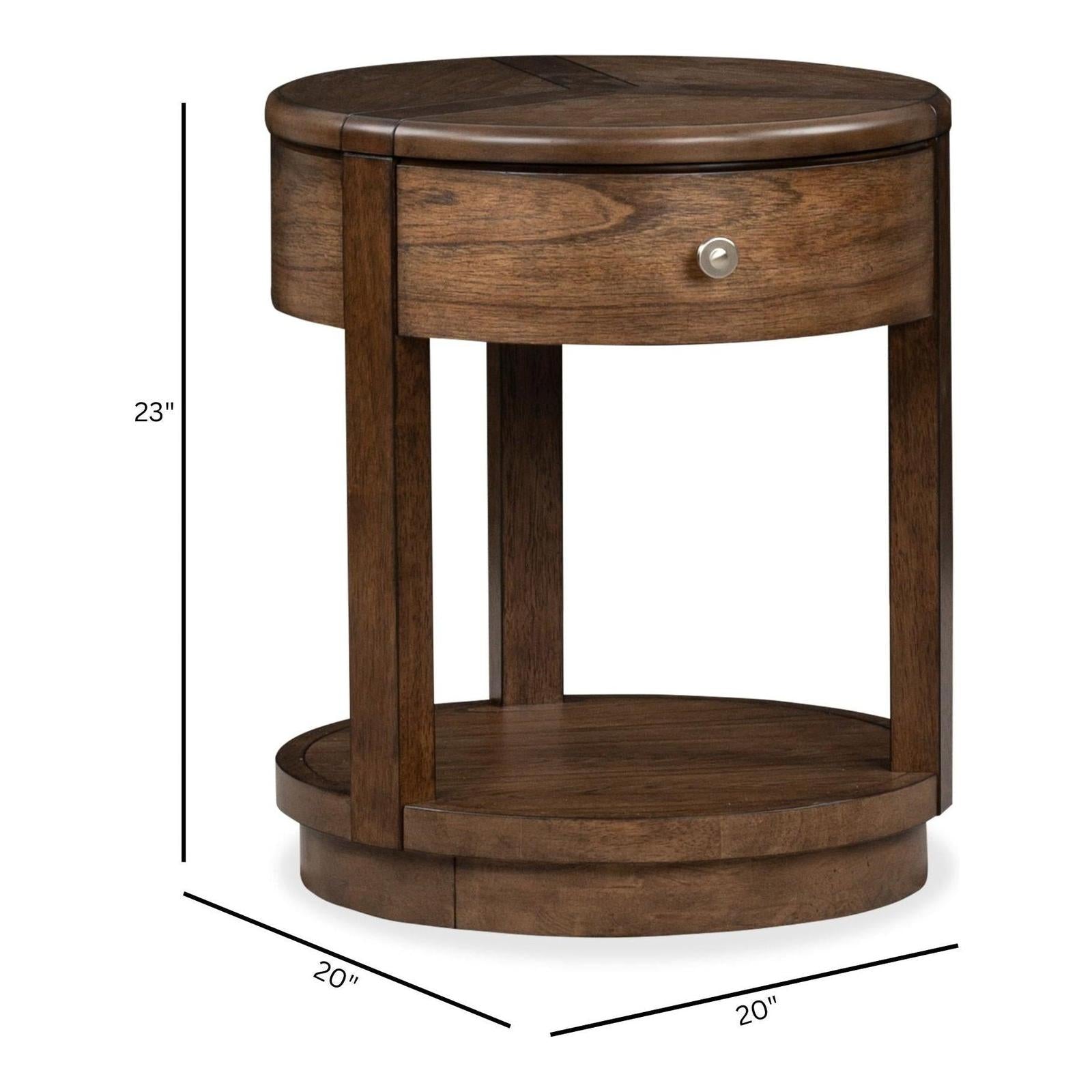 Magnussen Home Connolly Brown Drawer End Table