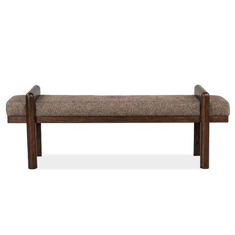 Magnussen Home Belville Chestnut Brown Upholstered Bench