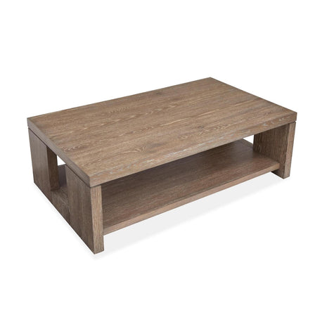 Magnussen Home Conway Spiced Brown Rectangular Cocktail Table With Casters