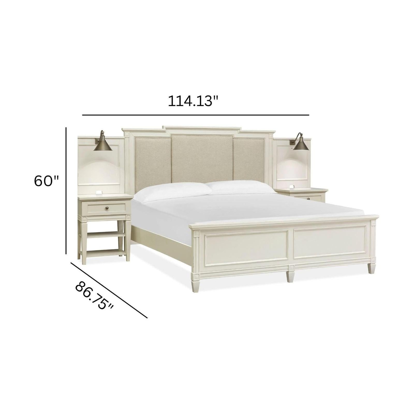 Magnussen Home Willowbrook Egg Shell White Bed