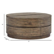 Magnussen Home Baisden Tobacco Lift Top Round Cocktail Table With Casters