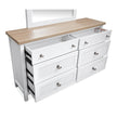 Salt Life Home Windmill Harbour White Whisp and Sand Double Drawer Dresser with Portrait Mirror Sale