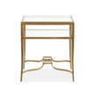 Magnussen Home Lorena Burnished Brass Rectangular End Table